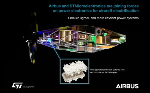 空中客车公司与意法半导体合作开发飞机电力电子组件