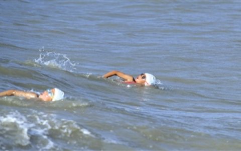 小小泳士挑战琼州海峡