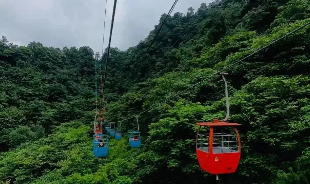 青城山索道 图源：青城山都江堰官微