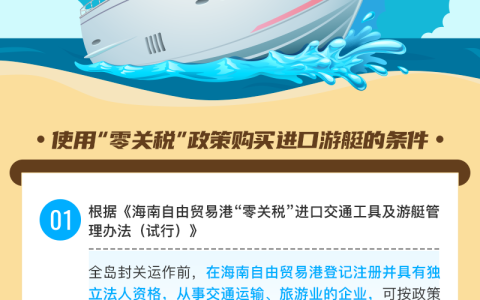 解读|在海南如何零关税购买进口游艇→