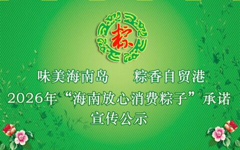 2026年“海南放心消费粽子”承诺倡议宣传公示